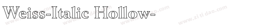 Weiss-Italic Hollow字体转换